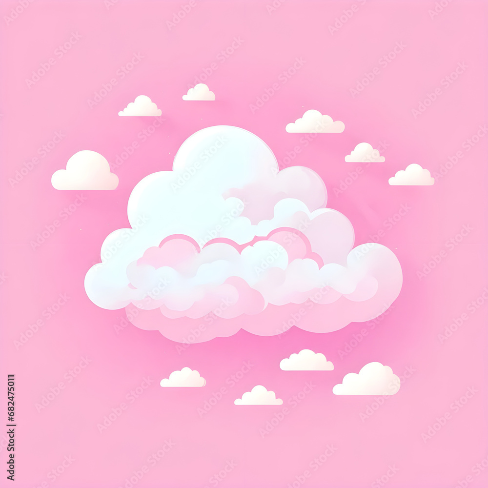 Cute Kawaii Sky Objects. The set contains six cute objects such as cloud, rainbow, star, moon, and sun. Cute little illustration for kids, baby book, fairy tales, covers, baby shower invitation Cute Kawaii Sky Objects. The set contains six cute objects such as cloud, rainbow, star, moon, and sun. Cute little illustration for kids, baby book, fairy tales, covers, baby shower invitation