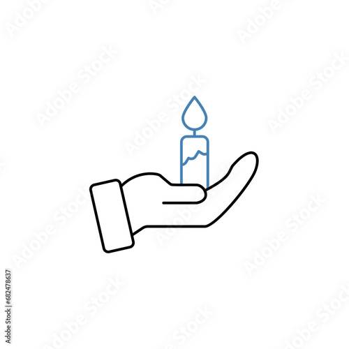 bereavement concept line icon. Simple element illustration. bereavement concept outline symbol design.