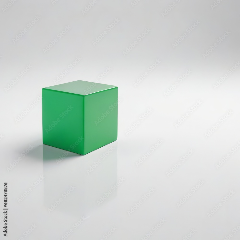 Fototapeta premium 3d green cube