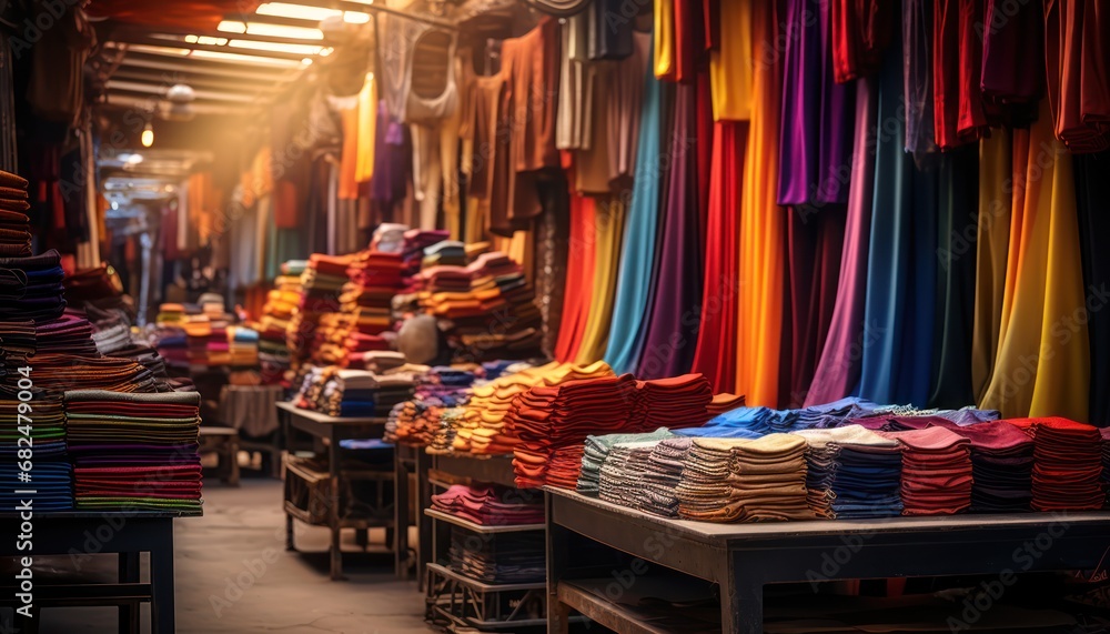 Obraz premium A Rainbow Haven for Textile Enthusiasts
