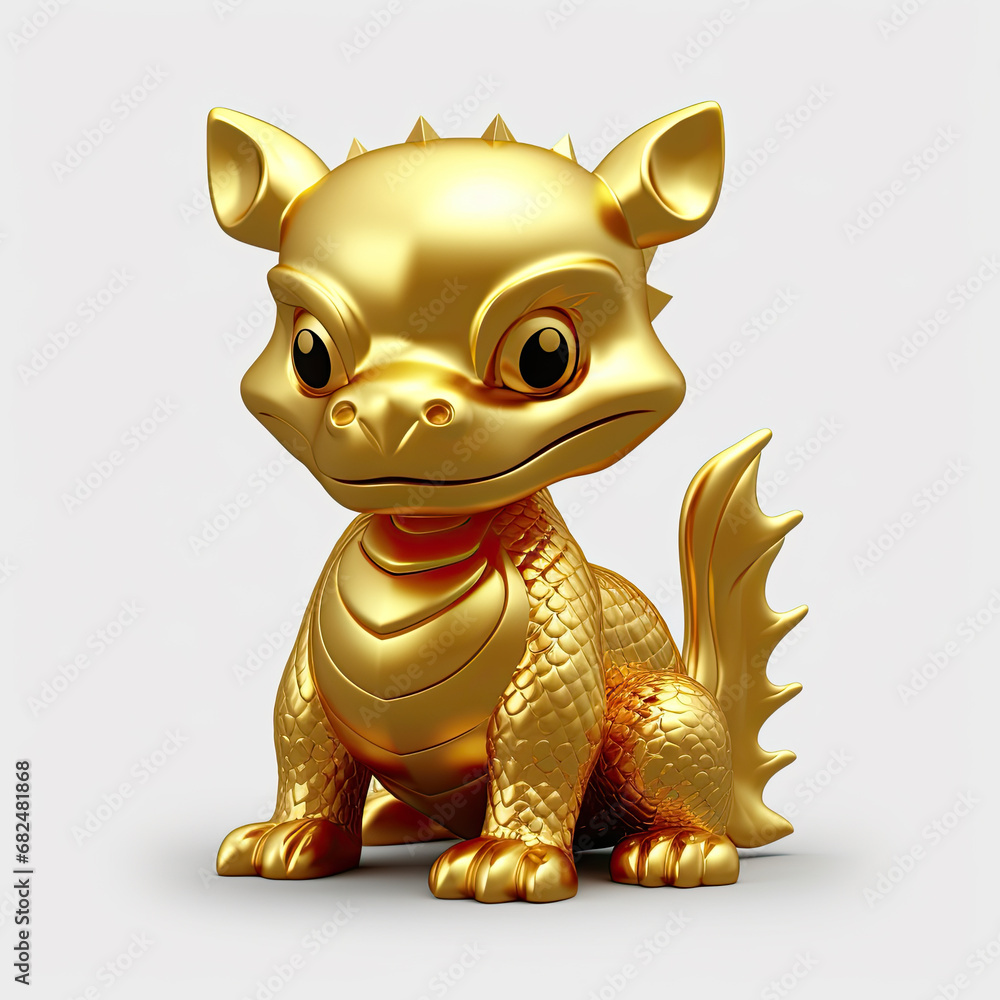 generated illustration 3d cartoon chinese new year zodiac dragon isolated white generated illustration 3d cartoon chinese new year zodiac dragon isolated white