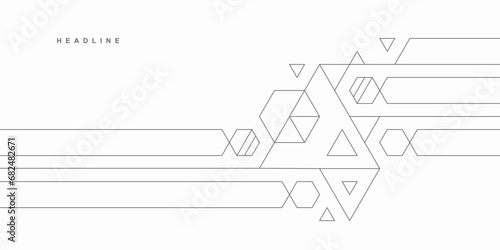 Abstract geometric technological background. Vector creative design.
