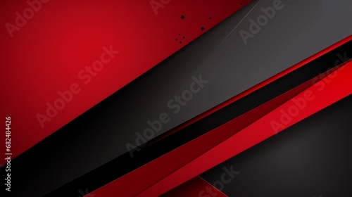A corporate-themed design featuring a contrasted red, black, and gray background, employing vector graphics for an impactful visual representation.