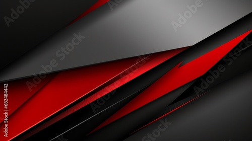 A corporate-themed design featuring a contrasted red  black  and gray background  employing vector graphics for an impactful visual representation.