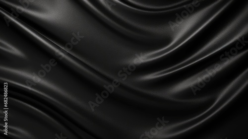 black silk fabric. black leather texture background. dark leatherette background