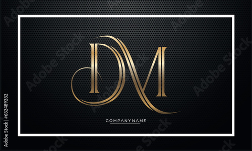 DM or MD Alphabet Letters Logo Monogram