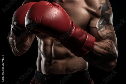 professional boxer in fighting gloves © Lusi_mila