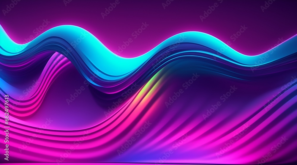 Gradient Big Neon 3d Wave Background Gradient Big Neon 3d Wave Background