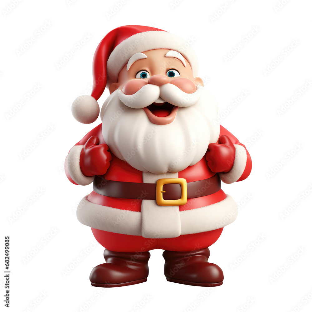 santa claus 3d rendered illustration on white background. santa claus 3d rendered illustration on white background.