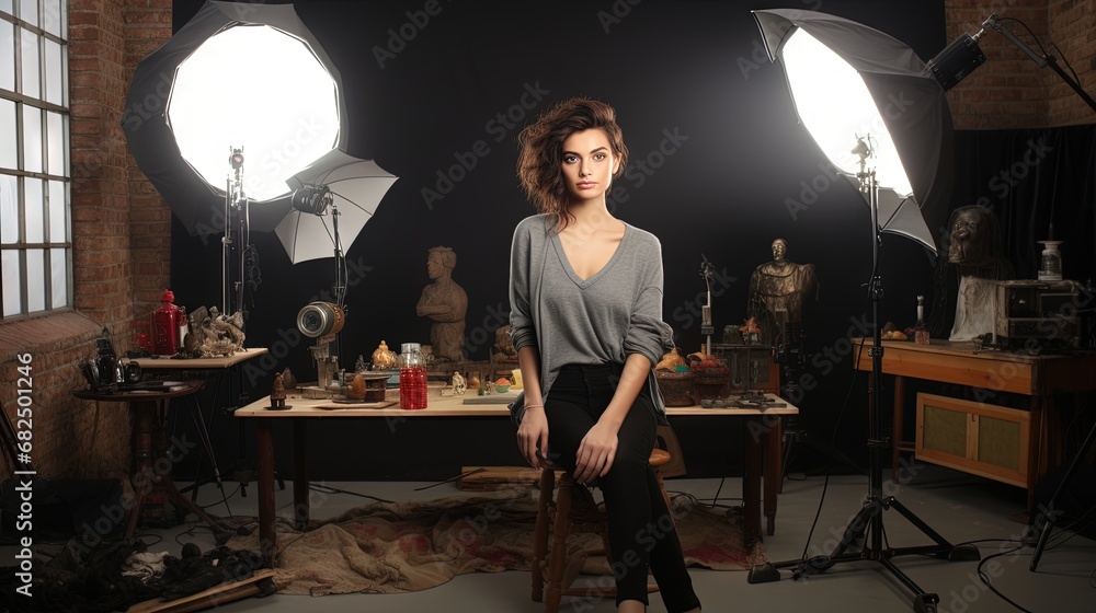 studio photo with softbox and background studio photo with softbox and background