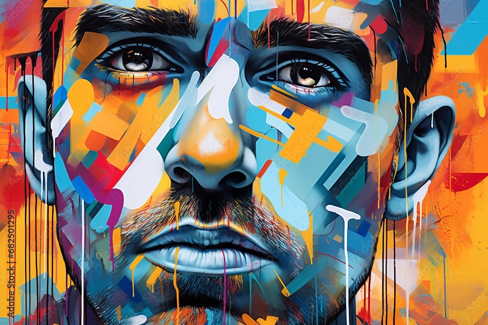 Artistic Legacy Tribute: An immersive street art creation showcasing a ...