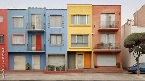 suburban home exterior Facades of Peruvian Houses in Lima, Peru