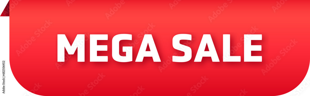 Mega sale red label, price sticker, sale sticker, shopping label, tag, discount, special offer, vector Mega sale red label, price sticker, sale sticker, shopping label, tag, discount, special offer, vector