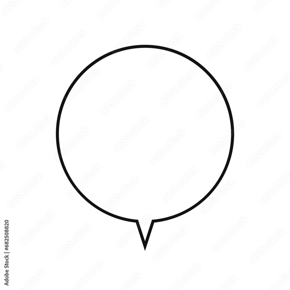 Speech bubble icon. Round message button icon outline SVG. Chat window sign in vector. Dialog vector icon Speech bubble icon. Round message button icon outline SVG. Chat window sign in vector. Dialog vector icon