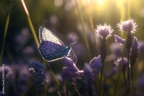 butterfly on grass.  © D