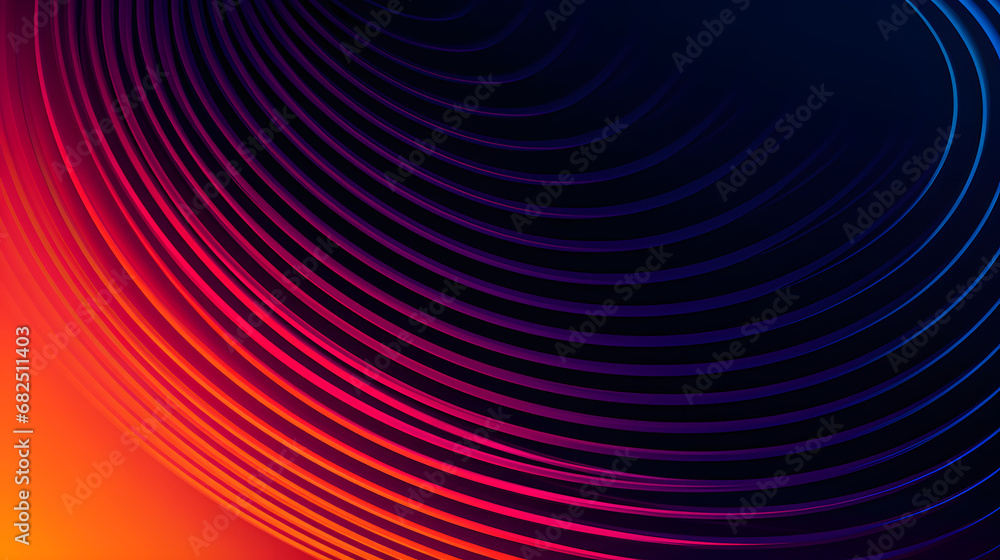 Abstract circle technology background with colored gradient lines combined into a spiral Abstract circle technology background with colored gradient lines combined into a spiral