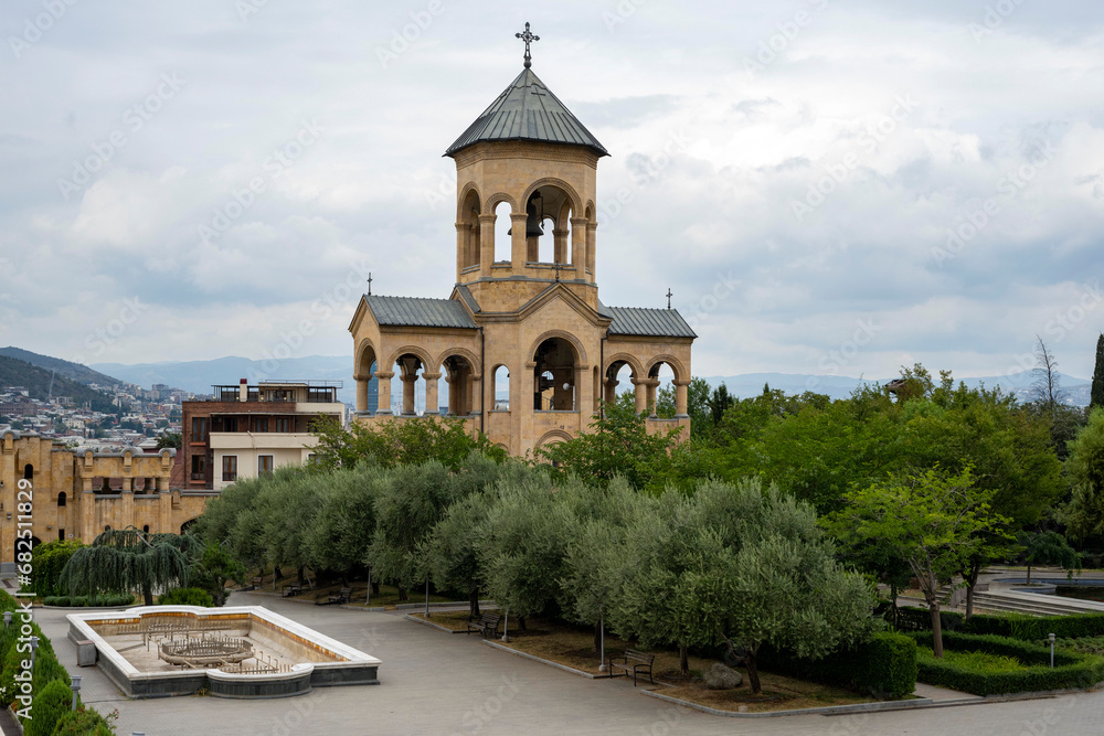 The Holy Trinity Cathedral of Tbilisi, commonly known as Sameba , is the main cathedral of the Georgian Orthodox Church located in Tbilisi, the capital of Georgia. ( Tsminda Church )