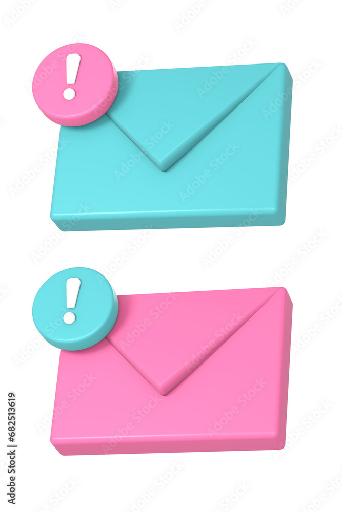3d mail or email message notification icon illustration for UI UX web mobile apps social media ads design 3d mail or email message notification icon illustration for UI UX web mobile apps social media ads design