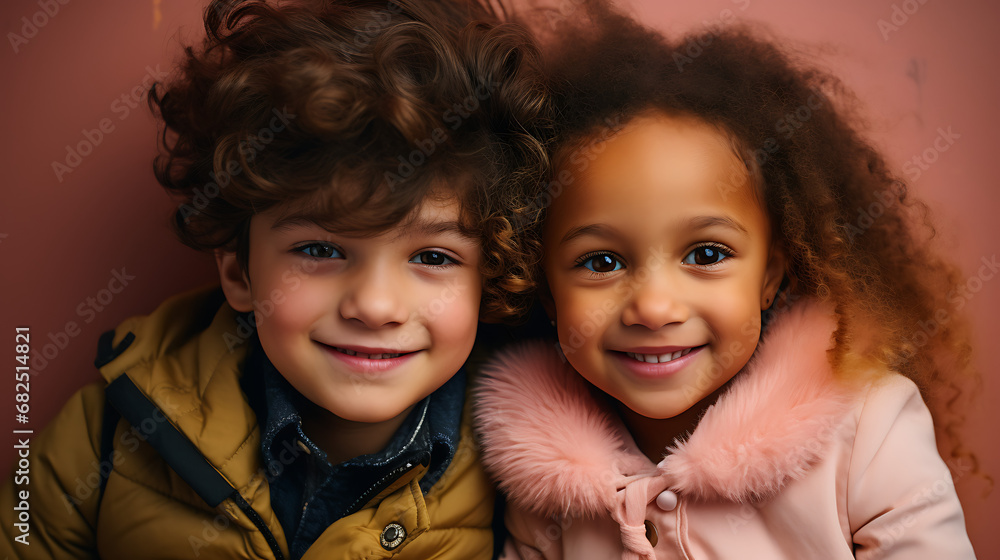 Niños felices y sonriendo Niños felices y sonriendo