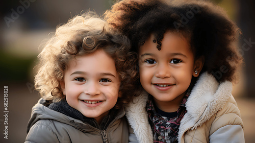 Niños felices y sonriendo