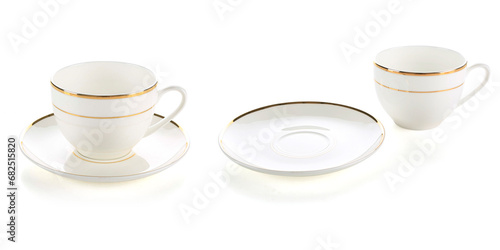 white cup and saucer
