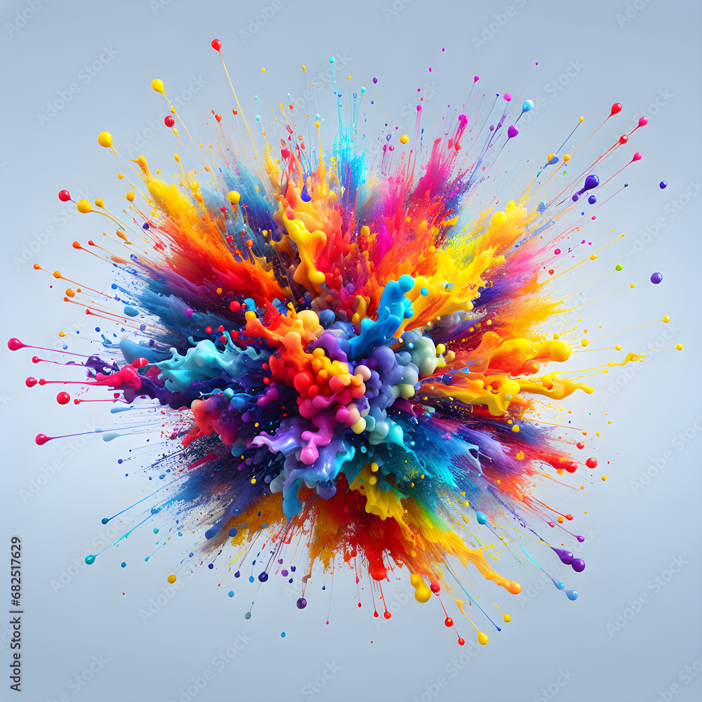 Paint explosion - multi-coloured