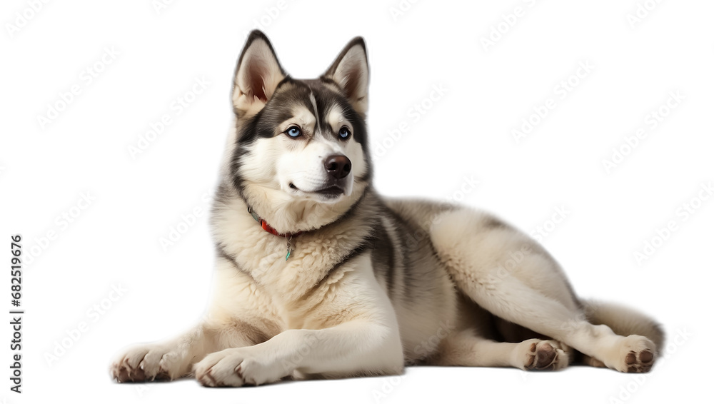 Husky breed dog isolated on transparent background Husky breed dog isolated on transparent background