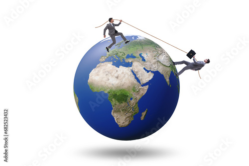Cuadro en lienzo Illustration of global international conflict