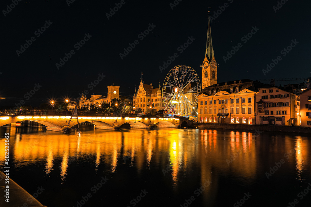 Naklejka premium Zurich Night