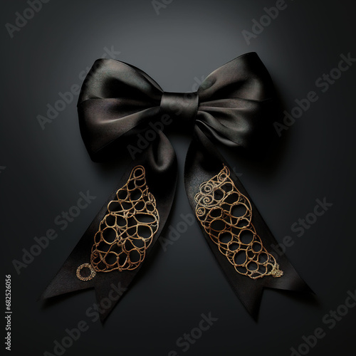 bow tie isolated on black background