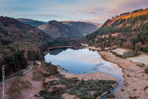 Early Morning at the Glendalough Valley, Wicklow Mountains, Ireland 
