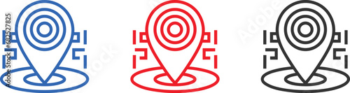 line vector location icons