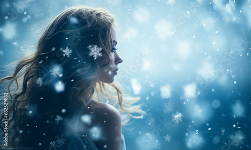 Winter portrait of a beautiful woman