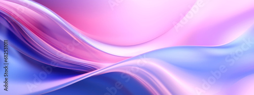 Graceful Pink and Blue Swirls. An abstract composition of flowing curves in pastel hues