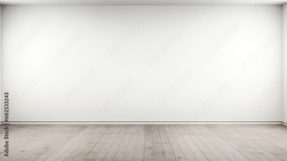 Blank wall in an art gallery  AI generated illustration