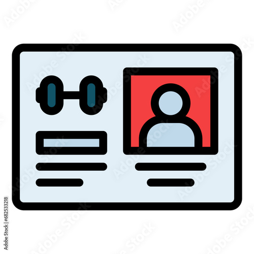 membership colorful filled line icon