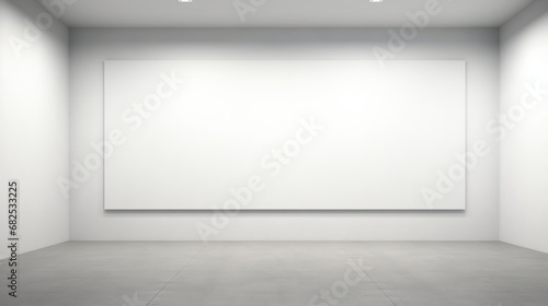 Blank wall in an art gallery  AI generated illustration © ArtStage