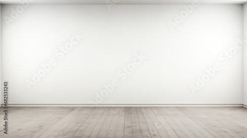 Blank wall in an art gallery AI generated illustration