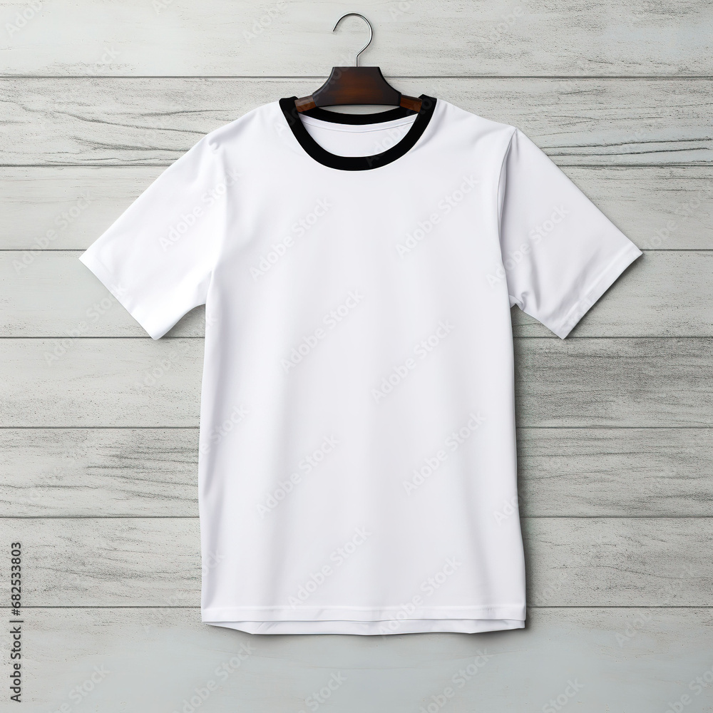 mock up t shirt white t-shirt with a black band blank mockup h mock up t shirt white t-shirt with a black band blank mockup h