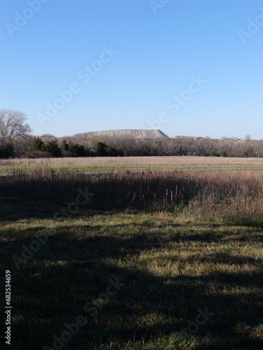 Kansas hiking trail in late Fall photo