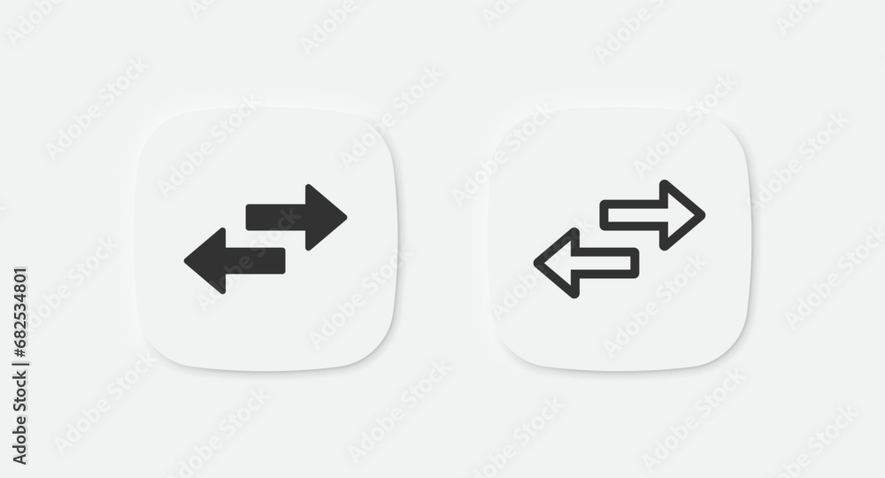 Exchange icon. Switch arrow sign. Reverse symbols. Arrows transfer button. Vector isolated sign. Exchange icon. Switch arrow sign. Reverse symbols. Arrows transfer button. Vector isolated sign.