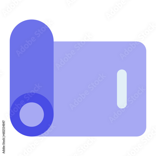 yoga mat colorful flat icon