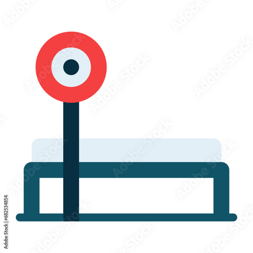 bench press colorful flat icon