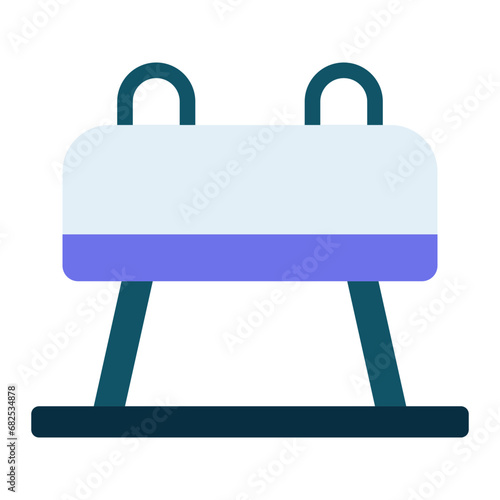 pommel horse colorful flat icon