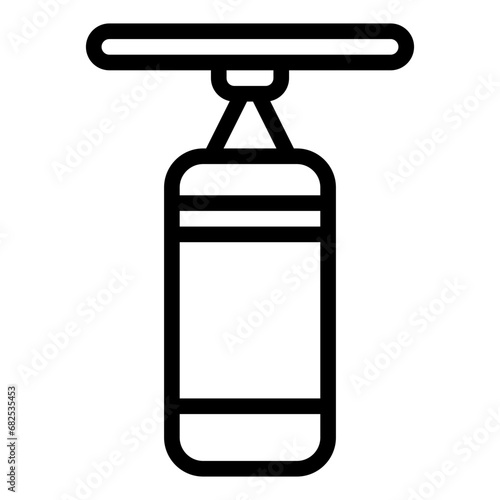 punching bag black outline icon