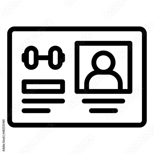 membership black outline icon