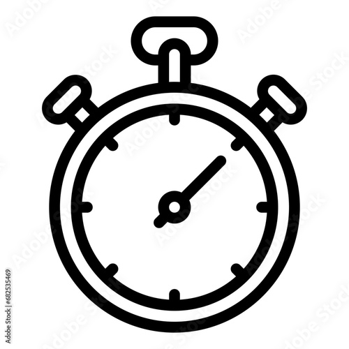 timer black outline icon