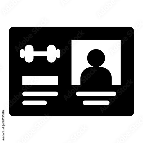 membership black solid glyph icon