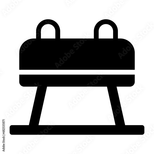 pommel horse black solid glyph icon