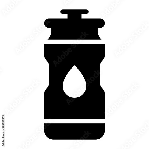water bottle black solid glyph icon